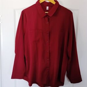 Elegant Burgundy Women's Blouse